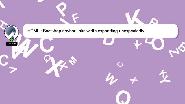 HTML : Bootstrap navbar links width expanding unexpectedly смотреть онлайн
