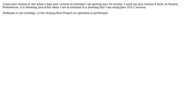 Downgrade to Java 8 from Java 10 on Mac so that Netbeans can work смотреть онлайн