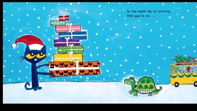 Pete the Cat 12 Groovy Days of Christmas | Kids read aloud books смотреть онлайн