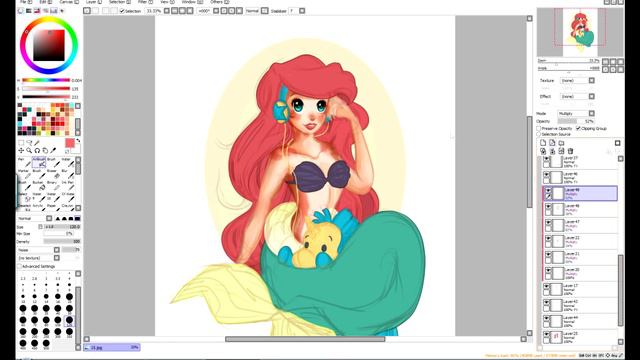 [Speedpaint SAI] Princess Ariel by EurekaRysuje смотреть онлайн
