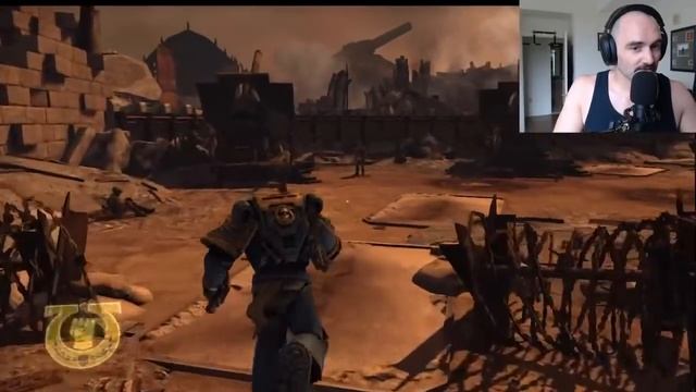 Combat Veteran Plays Warhammer 40,000 Space Marine! смотреть онлайн