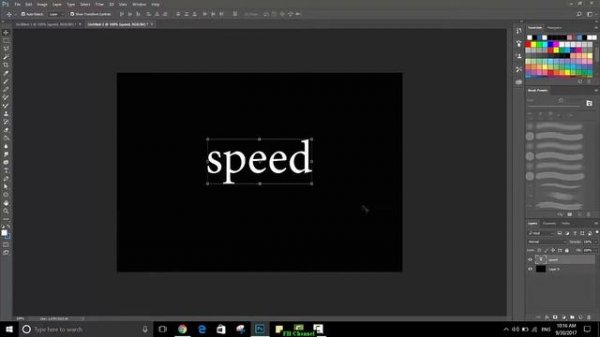 Speed Text Effect In Adobe Photoshop CC 2017 (How to create speed text)