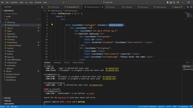 form validation in react JS | Get value from form control on submit | React Full Tutorial смотреть онлайн