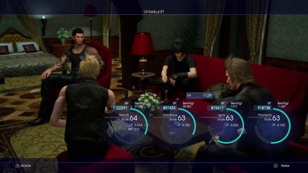FINAL FANTASY XV Aufleveln in Hotel