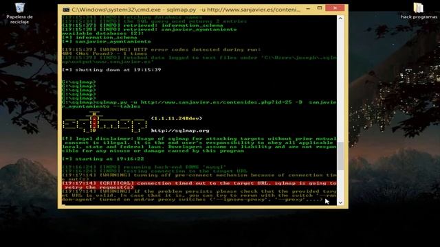 hackeando con sqlmap (sql inyección, cmd y python) смотреть онлайн