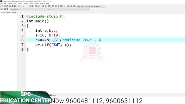 C PROGRAMMING - BOOLEAN DATA TYPE (==OPER) смотреть онлайн