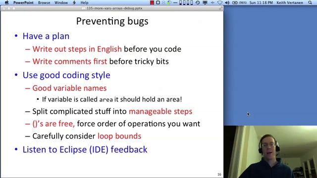 More on variables, arrays and debugging смотреть онлайн