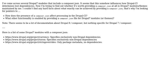 Drupal: Why would I provide a composer.json for my modules? смотреть онлайн