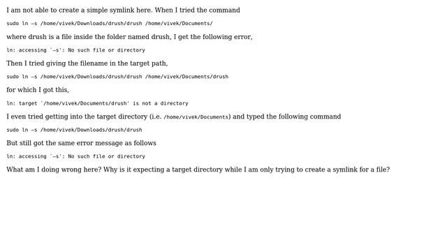 Unable to create a symlink to a file смотреть онлайн