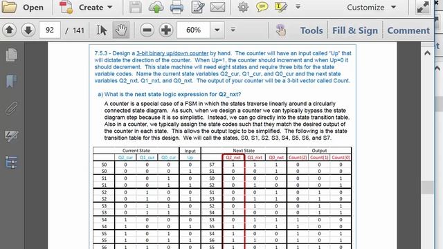 Lab 7.2 - FSM Design: 3-Bit Binary Up/Down Counter смотреть онлайн