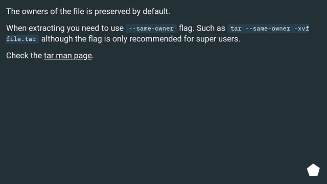 How to tar a directory preserving not only permissions, but ownership too смотреть онлайн