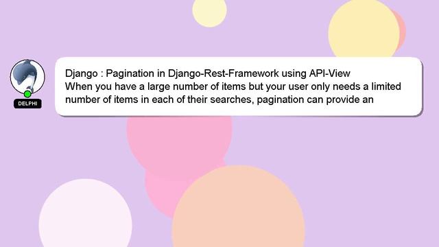 Django : Pagination in Django-Rest-Framework using API-View смотреть онлайн
