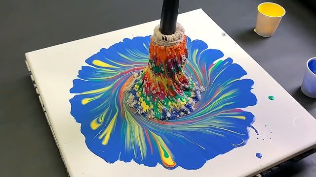 Fluid Art!! 369 Strings at Once!! Acrylic Pouring DRAGON SPIN!! Wigglz Art a MUST SEE!! смотреть онлайн