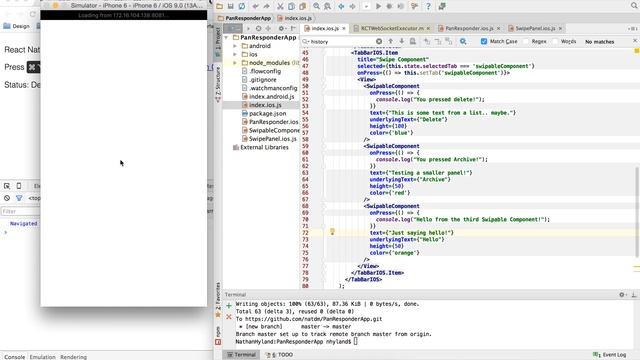React Native Swipable Component смотреть онлайн