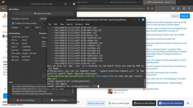 PHP Laravel error Your requirements could not be resolved to an installable set of packages смотреть онлайн