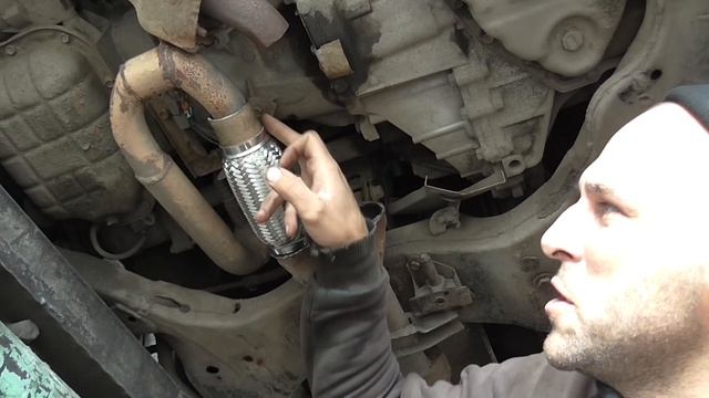 Nissan Teana замена выхлопной гофры