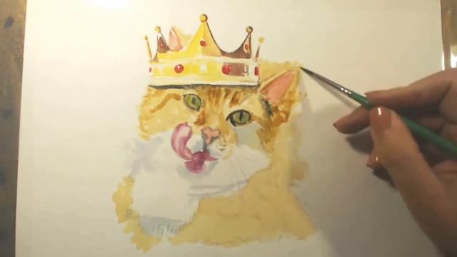 Как нарисовать кота в короне смотреть онлайн