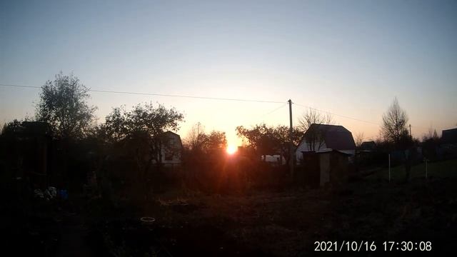 Дача. Октябрь. Минутка заката на даче в октябре. смотреть онлайн