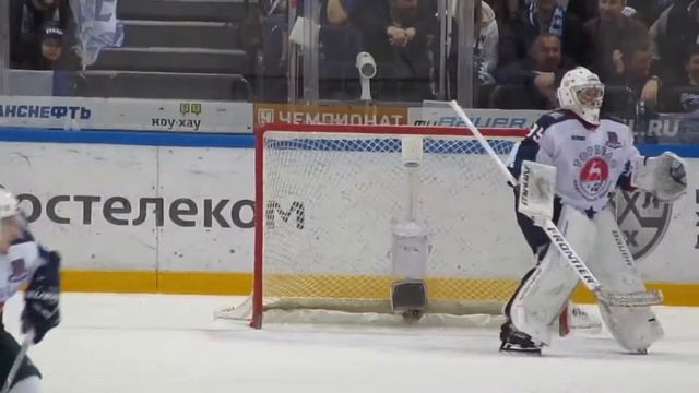 Mikhail Biryukov In Action During Dynamo - Torpedo Hockey Game 23.02.2017