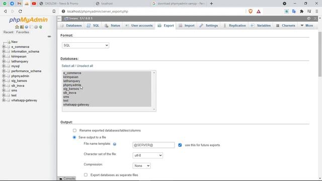 Cara Export Semua Database Yang Ada Di XAMPP PhpMyAdmin смотреть онлайн