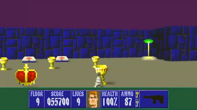 Wolfenstein 3D Spear of Destiny ECWolf - Level 09 - All Secrets - 1080p 60fps смотреть онлайн