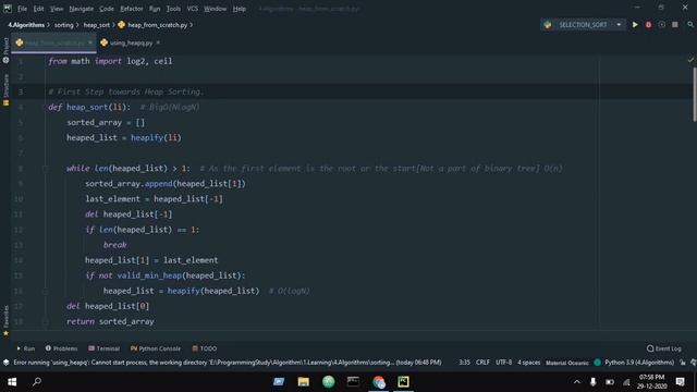 Heap Sort Algorithm with two type of code. смотреть онлайн
