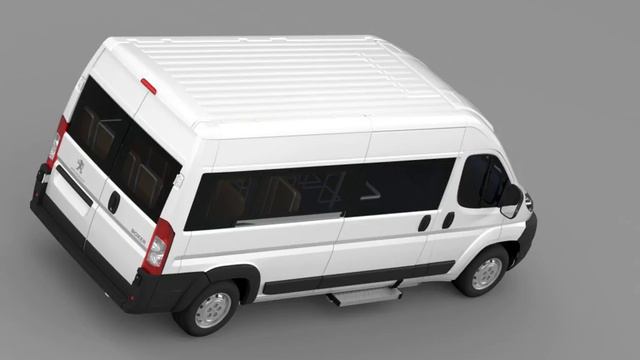 3D Model of Peugeot Boxer Window Van L3H2 2006-2014 Review смотреть онлайн