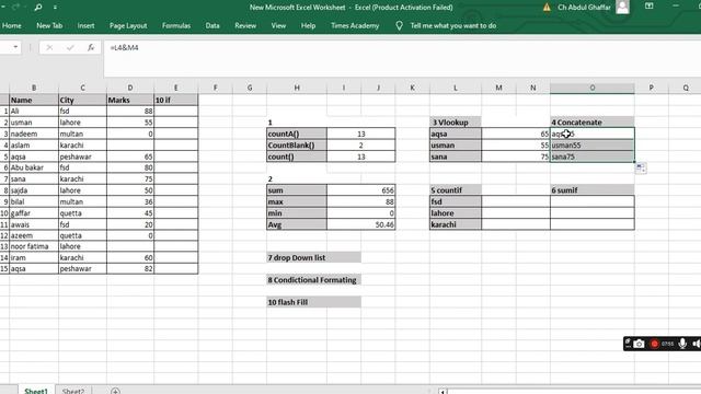 Top 10 Excel Formula used daily at WORK (Excel formula for job interview) смотреть онлайн