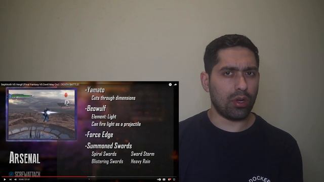 DEATH BATTLE - Sephiroth VS Vergil Reaction смотреть онлайн