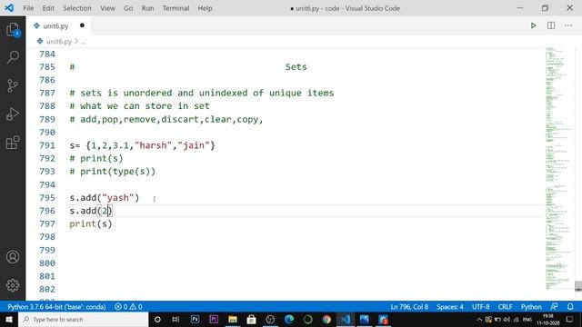 Sets in Python ?? | #129 Python Training in Hindi | Python Tutorial for Beginners смотреть онлайн