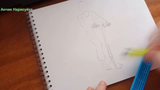 Нарисовать девочку на самокате / Нарисовать Человека в Движении / Нарисовать Девочку / На Самокате смотреть онлайн