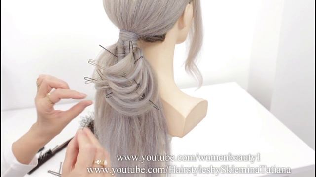 Прически на длинные волосы.Свадебная прическа.[Плетение косы] смотреть онлайн
