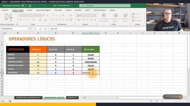 Curso Básico de Excel Gratuito - Aula 1 (Iniciando com as Fórmulas no Excel) смотреть онлайн