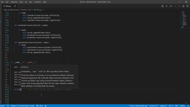 Python- Binary Search Tree: Insertion and Traversal Implementation смотреть онлайн