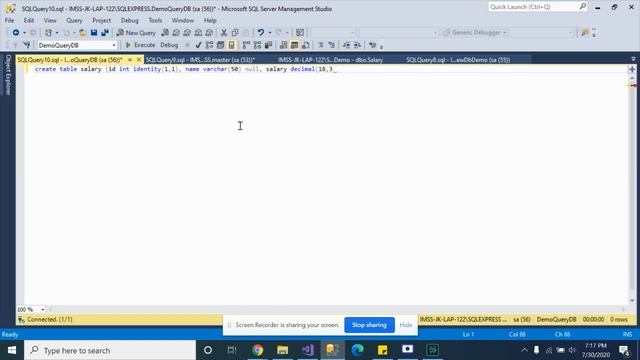How to create database,table and insert values in SQL part 2 смотреть онлайн