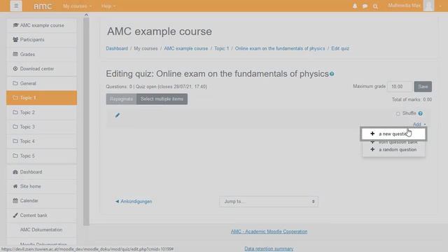 Create online quiz [Valid from Moodle version 3.11] смотреть онлайн