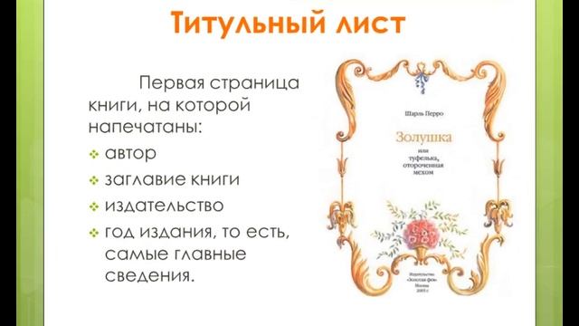 Библиотечный урок "Строение книги" смотреть онлайн