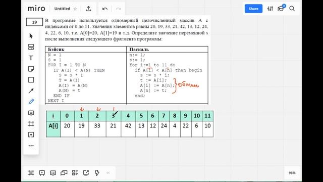 Разбор досрочного ЕГЭ по информатике 2019. ЗАДАНИЕ 19 смотреть онлайн