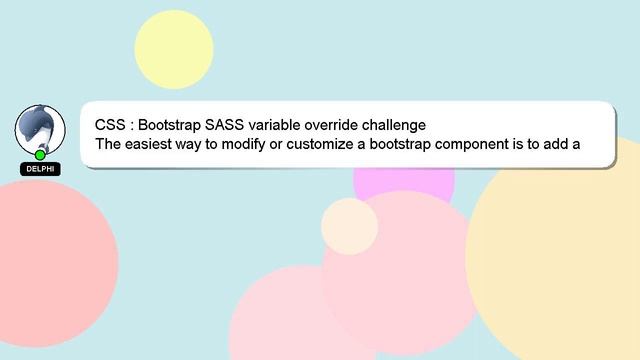 CSS : Bootstrap SASS variable override challenge смотреть онлайн