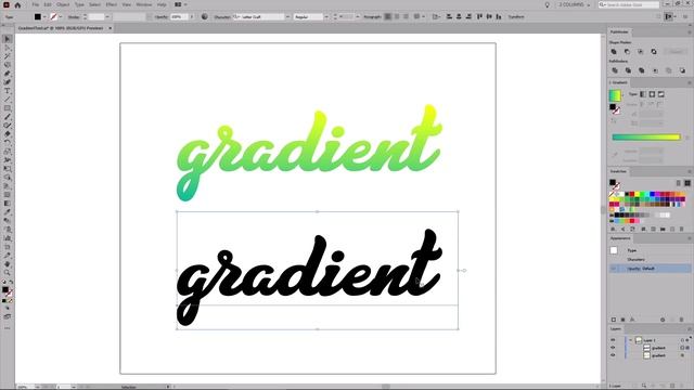 How to Make Gradient Text in Illustrator смотреть онлайн
