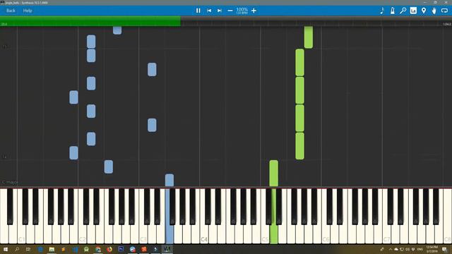 Jingle Bells - Easy - Tutorial Piano [Synthesia] смотреть онлайн