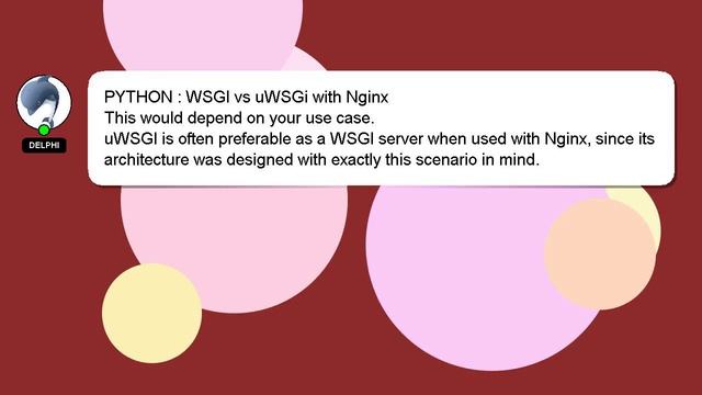 PYTHON : WSGI vs uWSGi with Nginx смотреть онлайн