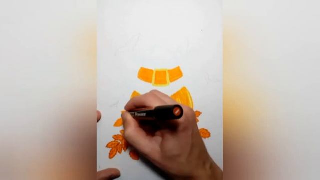 Как нарисовать тыкву на Хэллоуин маркерами? смотреть онлайн