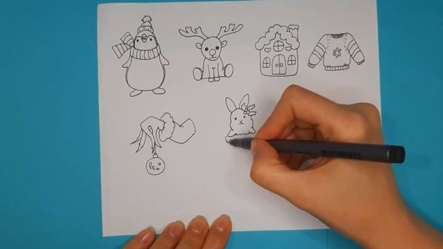 Как сделать НОВОГОДНИЕ НАКЛЕЙКИ/1234/How to make CHRISTMAS STICKERS смотреть онлайн