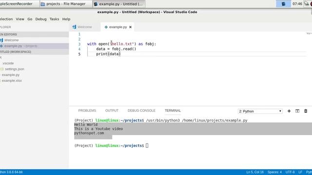 Python Read File смотреть онлайн