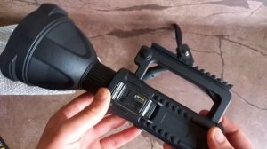 Фонарь прожектор дальнобойный мощный дальность луча до 1 км. MULTIFUNCTIONAL SEARCHLIGHT W590
