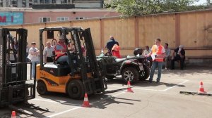 Обучение на водителя погрузчика. Практическая часть экзамена на получение удостоверения