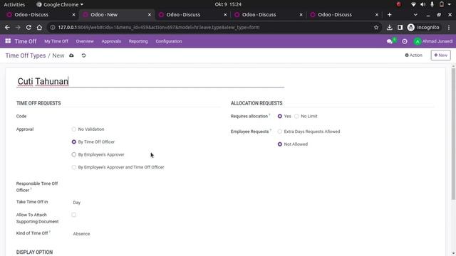 [Odoo 16] HR 7 - Time Off Types смотреть онлайн