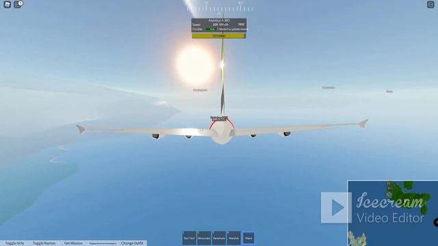 Летаю на самолёте A380 в Roblox смотреть онлайн