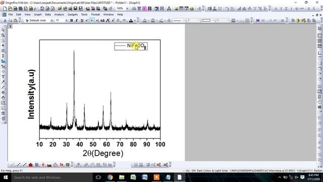 Standard Designing of XRD Pattern with the help of Origin Software. смотреть онлайн